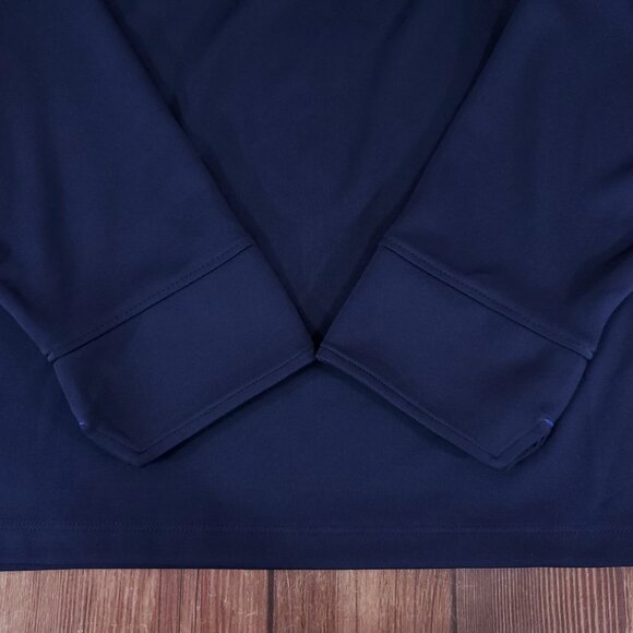 Twillory Mens Large Long Sleeve Performance Athleisure Golf Polo Shirt Navy Blue - Picture 6 of 15